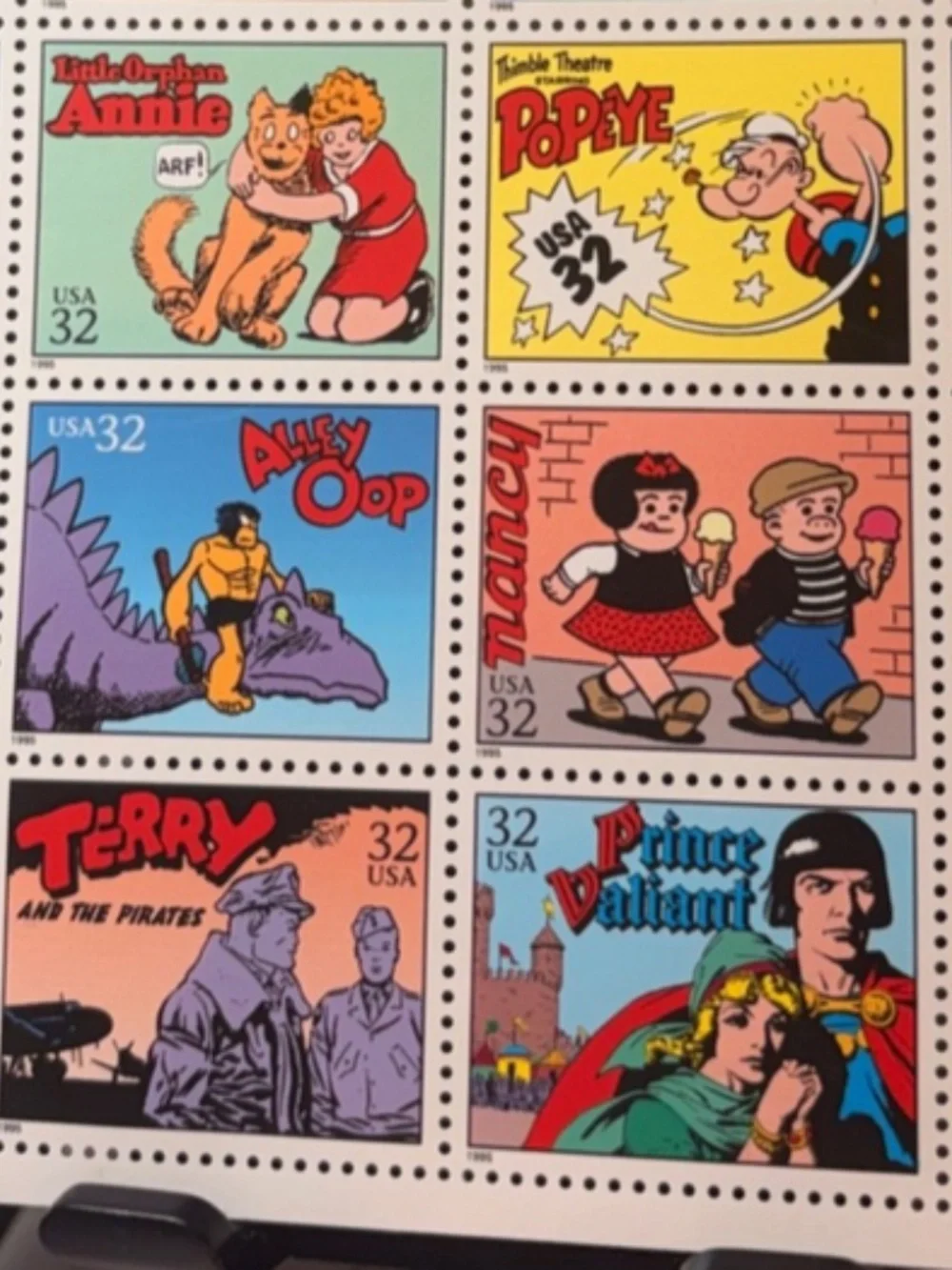 Comic Strip Classics DS 32 Cent Sheet 1995 Dick Tracy Popeye #206531838349